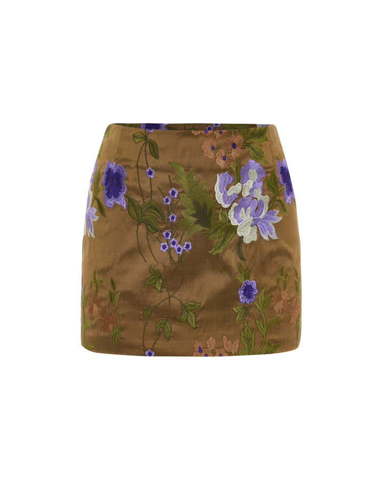 Embroidered Mini Skirt