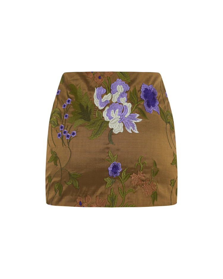Embroidered Mini Skirt