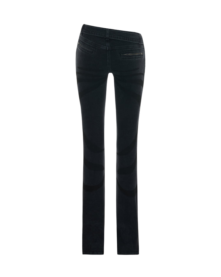 Overdyed Denim Flare Jeans