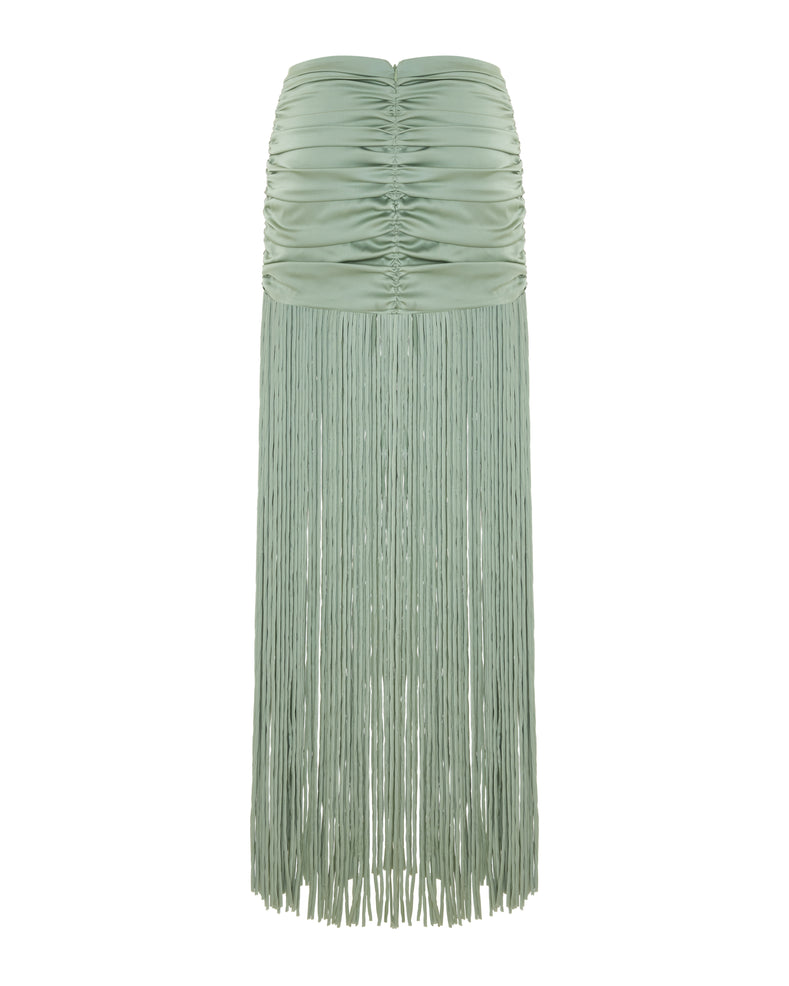 Fringe Detailed Mini Skirt