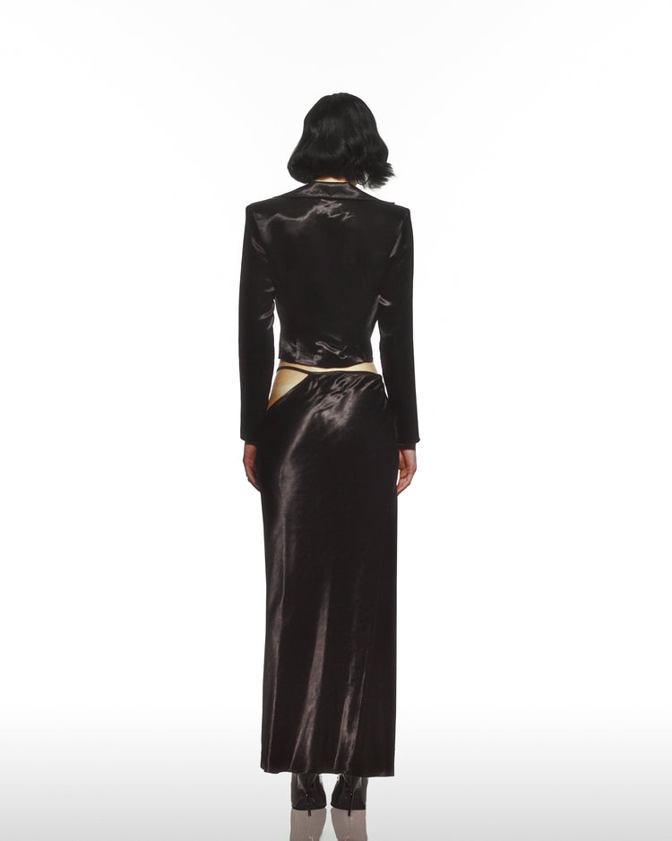 High Collar Deep College Adjustable Shiny Shirt