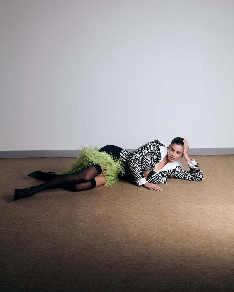 Balenli Siyah Saten Bra