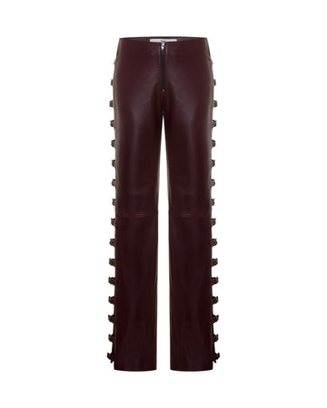 Buckle Detailed Flare Pants