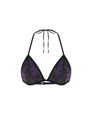 Mesh Bra With Embroidered
