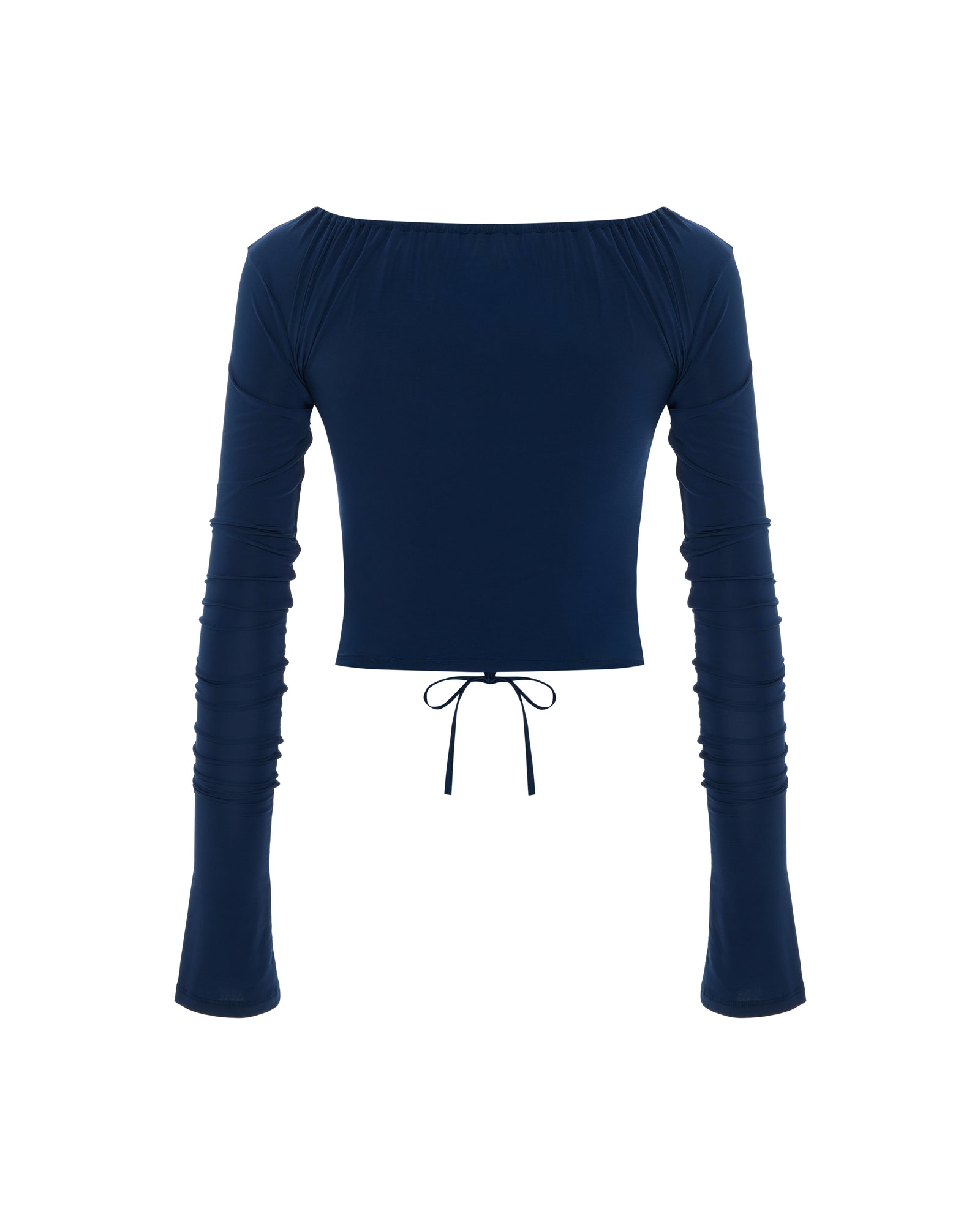 Gathered Top In Celestial Navy
