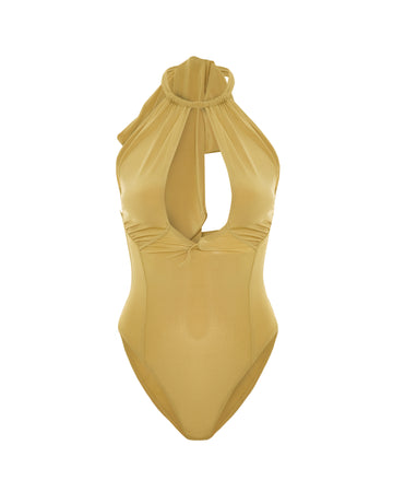 Bodysuit Detaylı Maxi Elbise