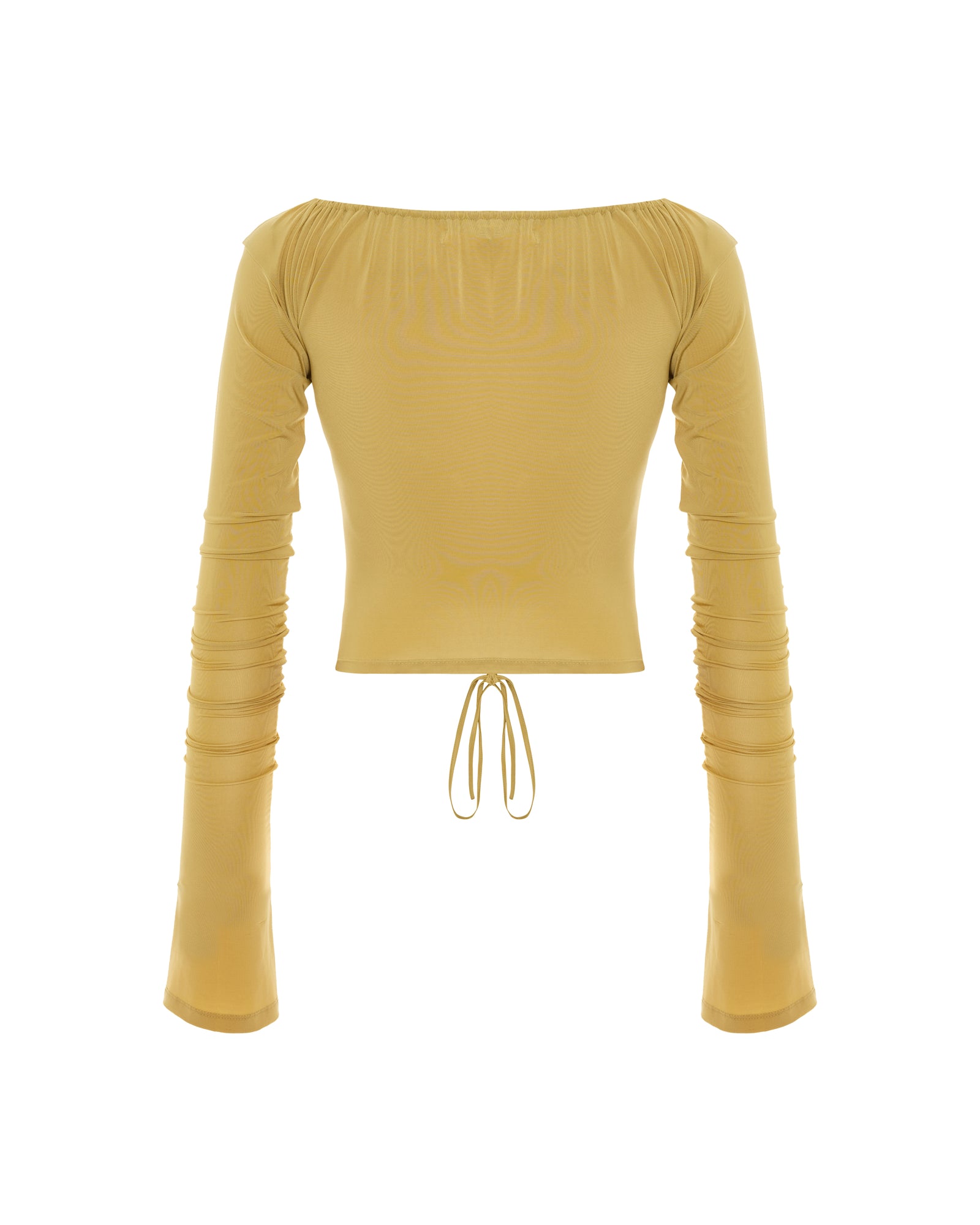 Gathered Top In Celestial Yellow