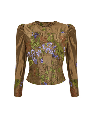 Edwardian Jacket In Pink Jaquard