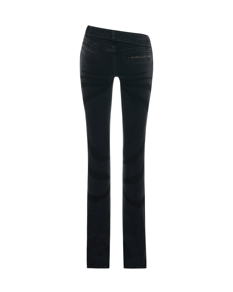 Overdyed Denim Flare Jeans