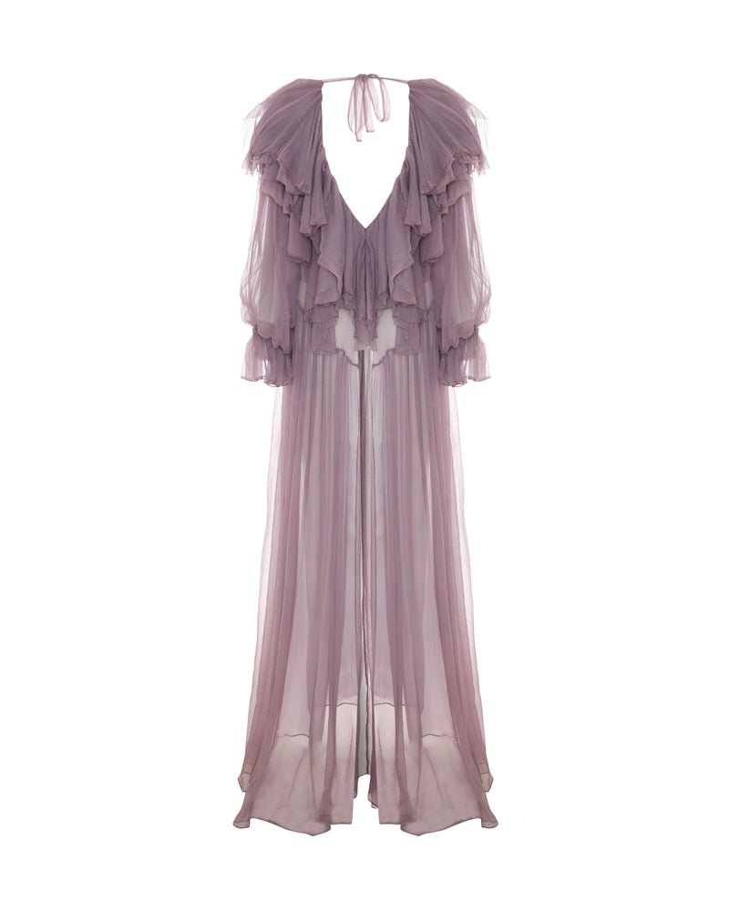 Flounce Detailed Maxi Dress