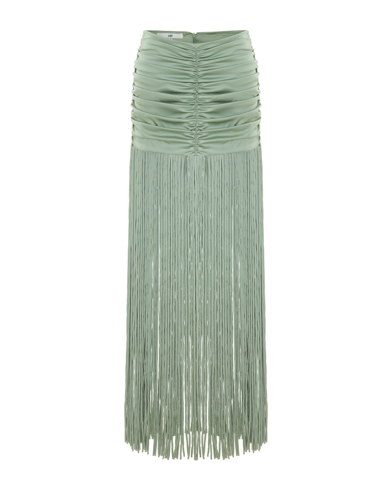 Fringe Detailed Mini Skirt