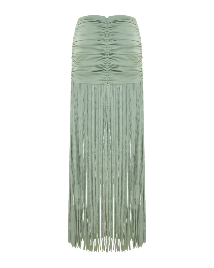 Fringe Detailed Mini Skirt