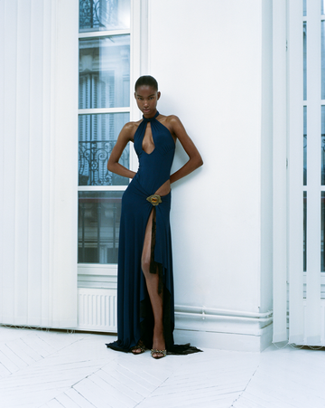 Body Suit Maxi Dress With Lace