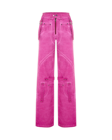 Pink Washed Cargo Pants