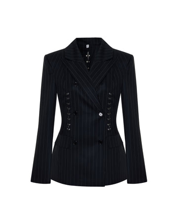 Piercing Detailed Blazer Jacket
