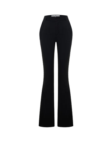 Piercing Detailed Flare Pants In Black