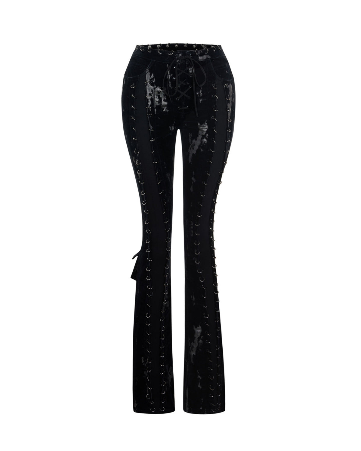 Piercing Detaylı Denim Pantolon