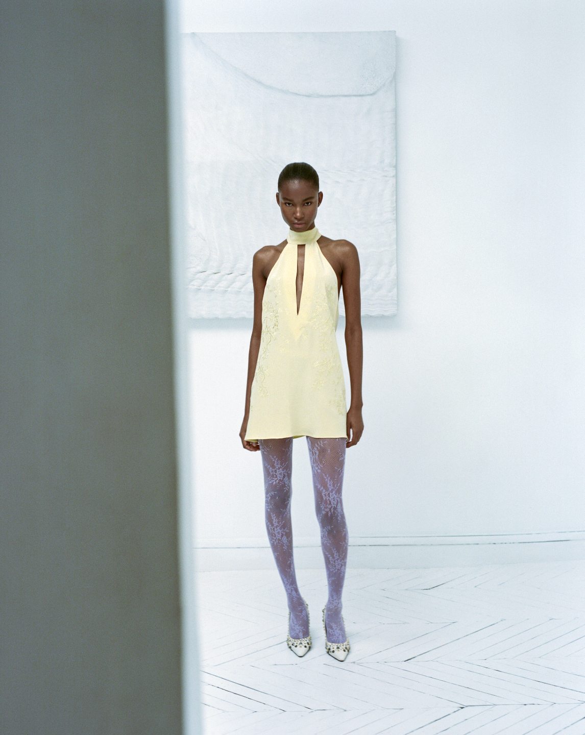 Embroidered Mini Dress