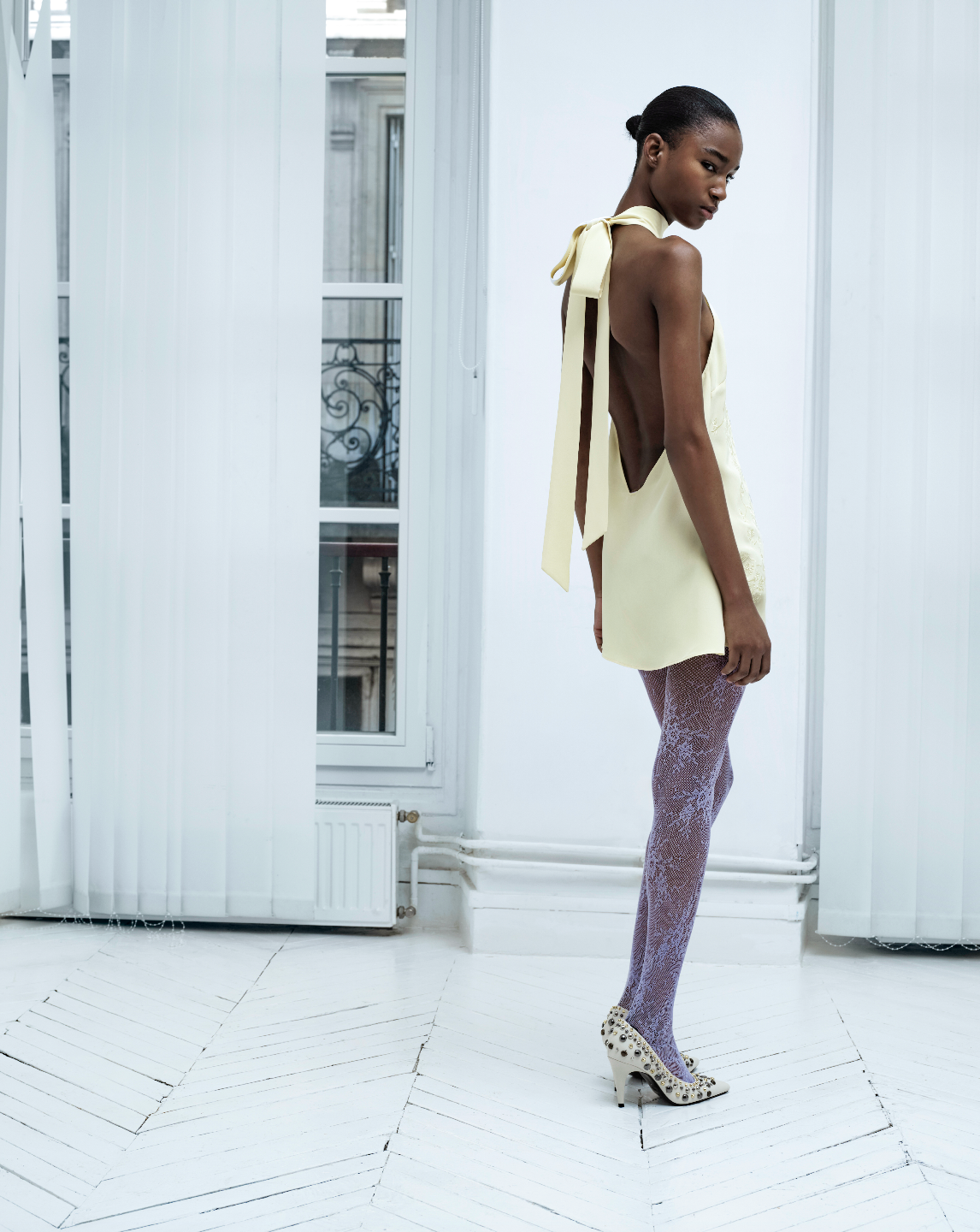 Embroidered Mini Dress