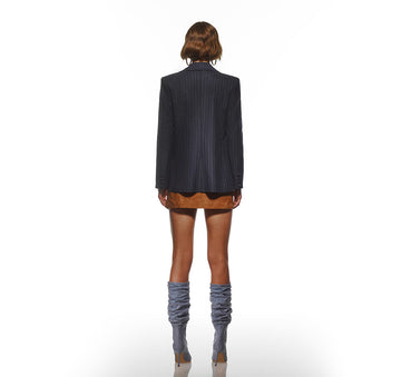 Çizgili Oversize Blazer Ceket