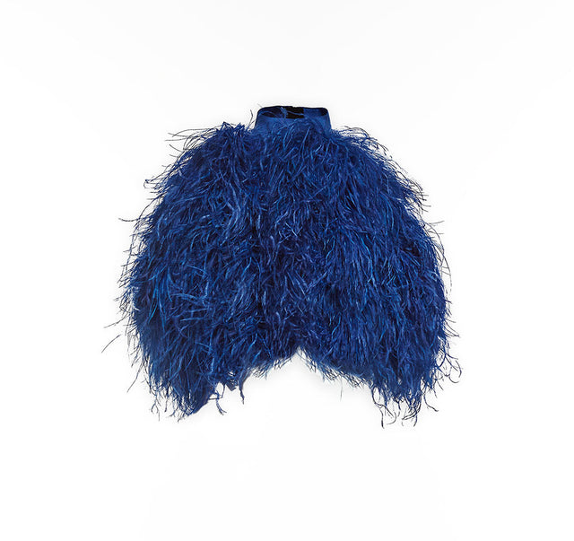 Ostrich - Feathered Halter Croptop