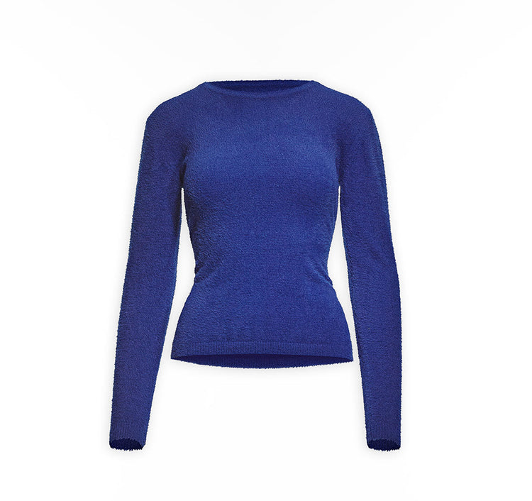 Yumuşak Dokulu Mavi Kazak