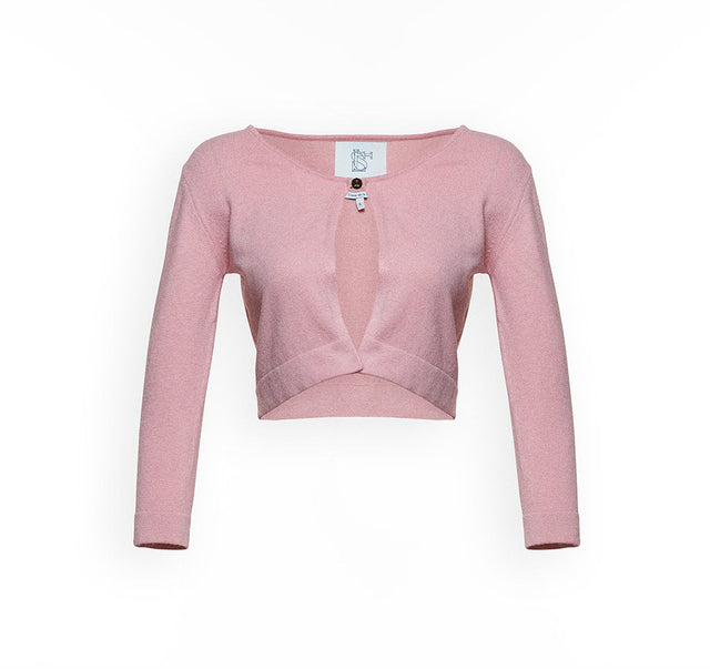 Cashmere Pink Crop Cardigan